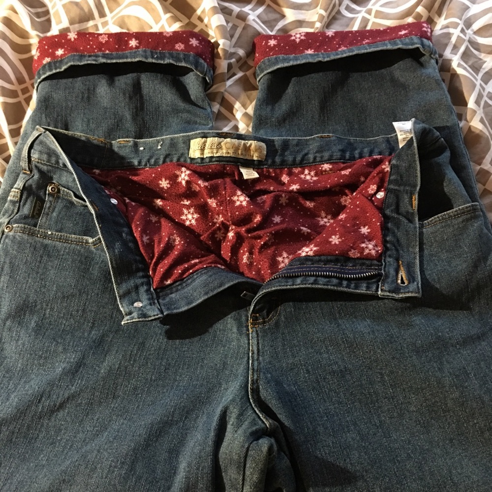 CABELLA JEANS. LINED WITH FLANNEL. NWOT.